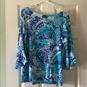 Lilly Pulitzer FONTAINE BELL SLEEVE TOP